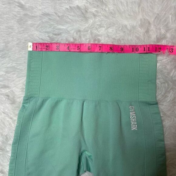 Gymshark Leggings Energy Seamless Capri Size Small Aqua Blue Cutouts - Picture 8 of 13
